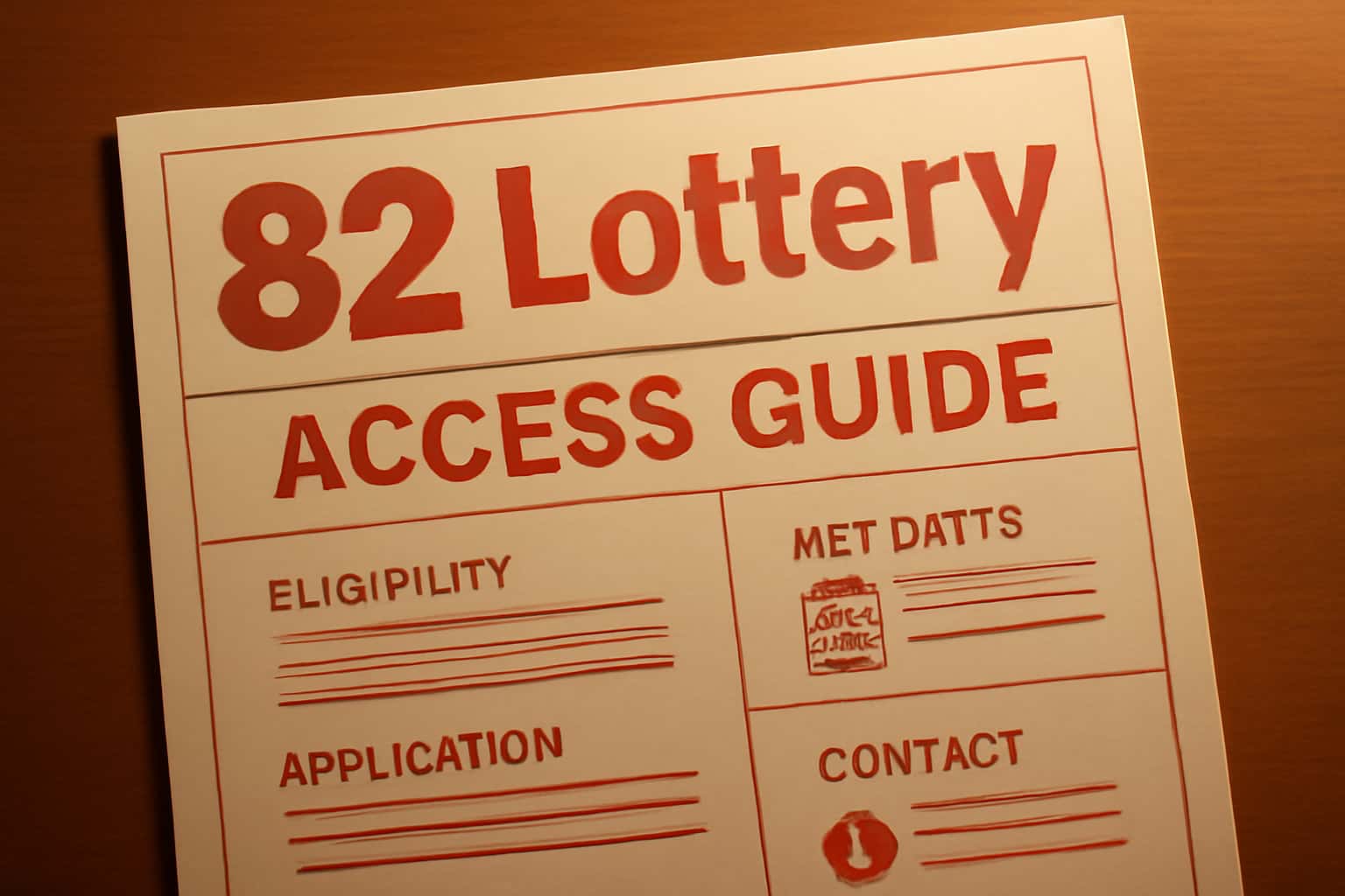 Visual representation of the 82 Lottery Access Guide with secure login elements.