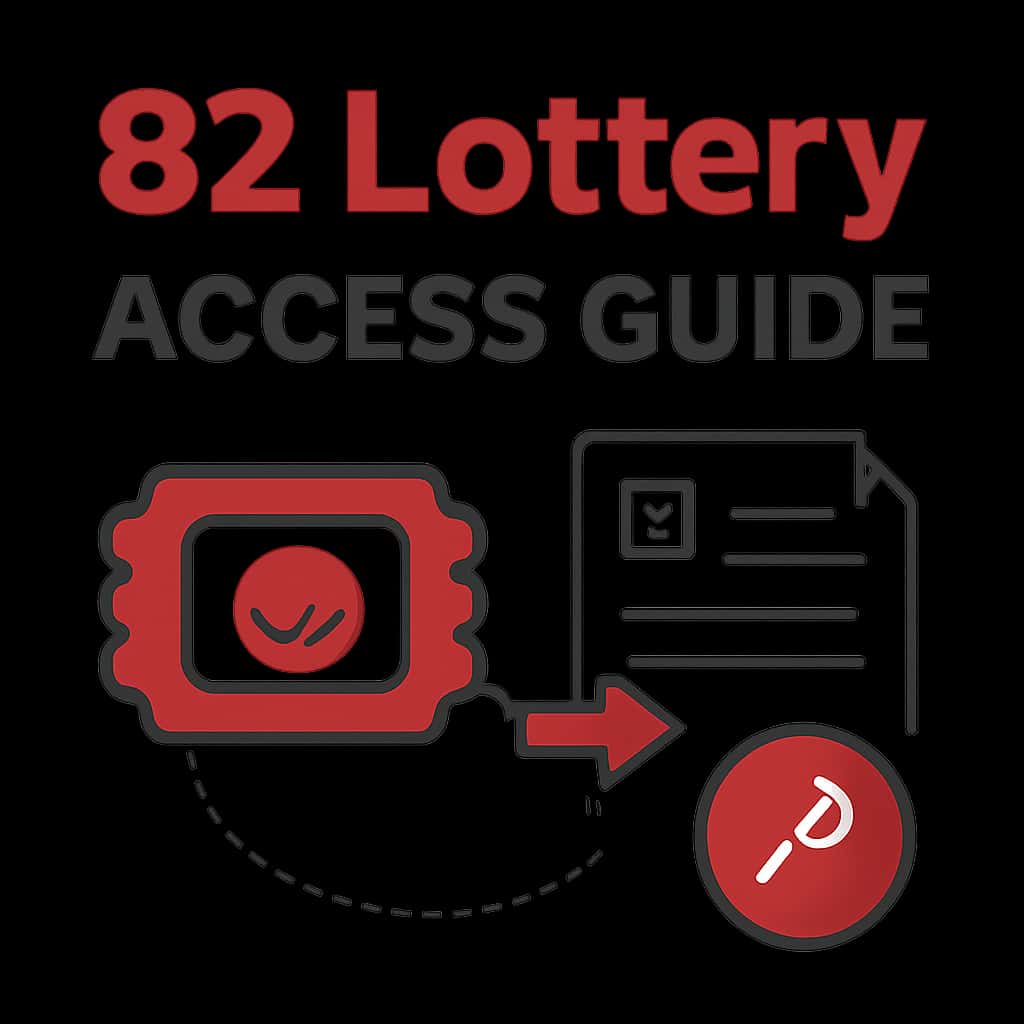 Illustration detailing secure access procedures for the 82 Lottery.