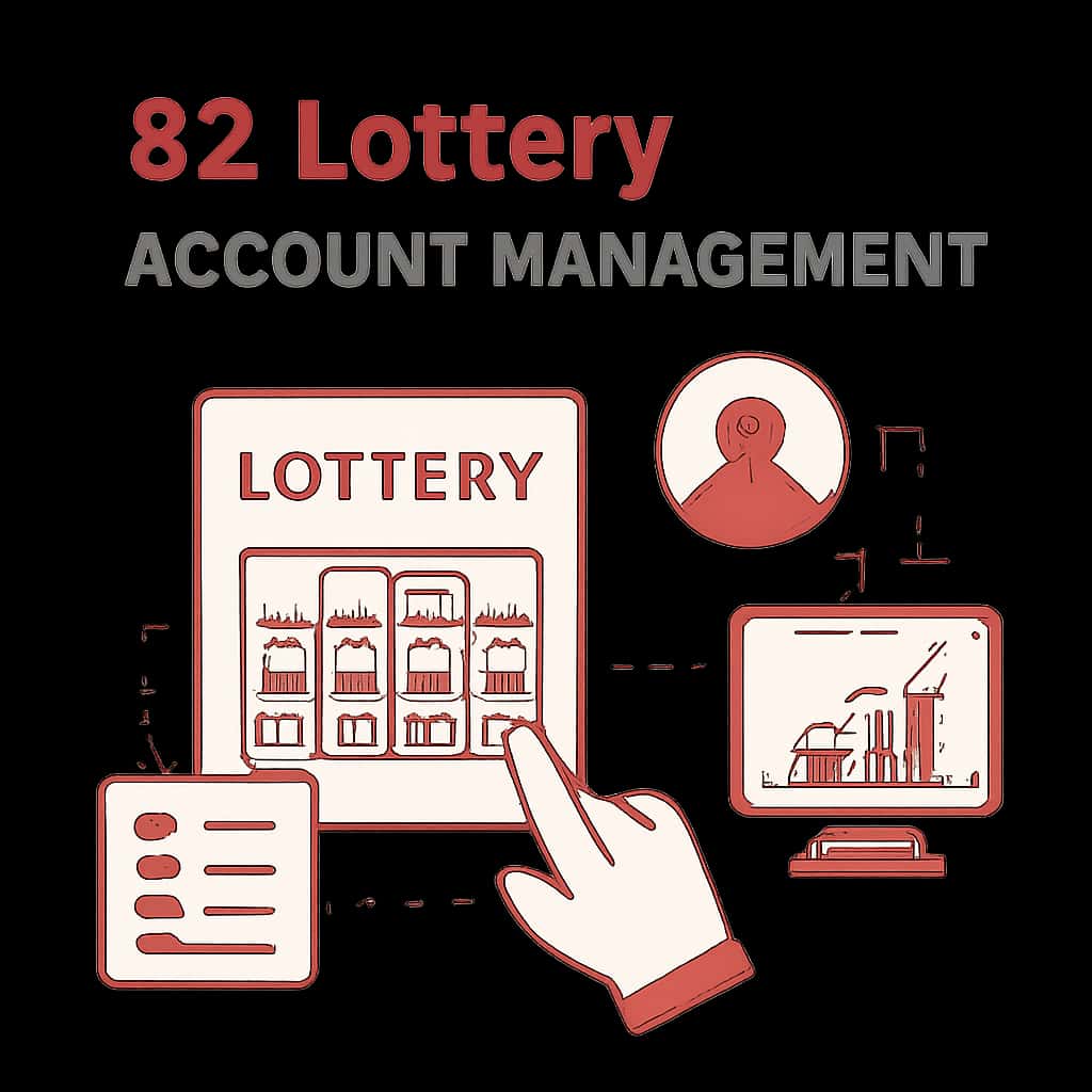 Illustration showing secure management features of 82 Lottery account.