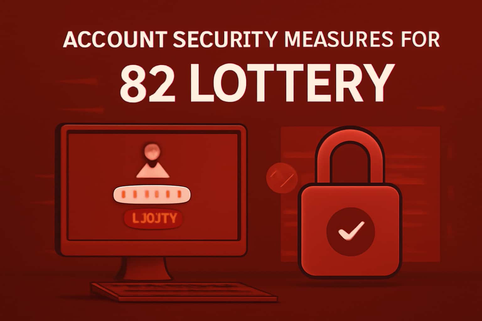 Informational scene about account security measures for 82 Lottery.