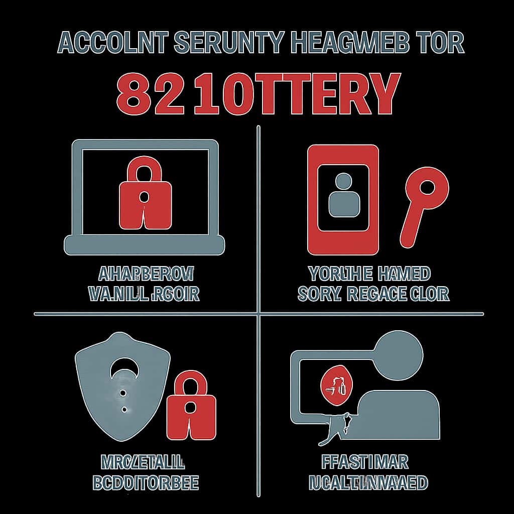 Diagram detailing account security measures for 82 Lottery.