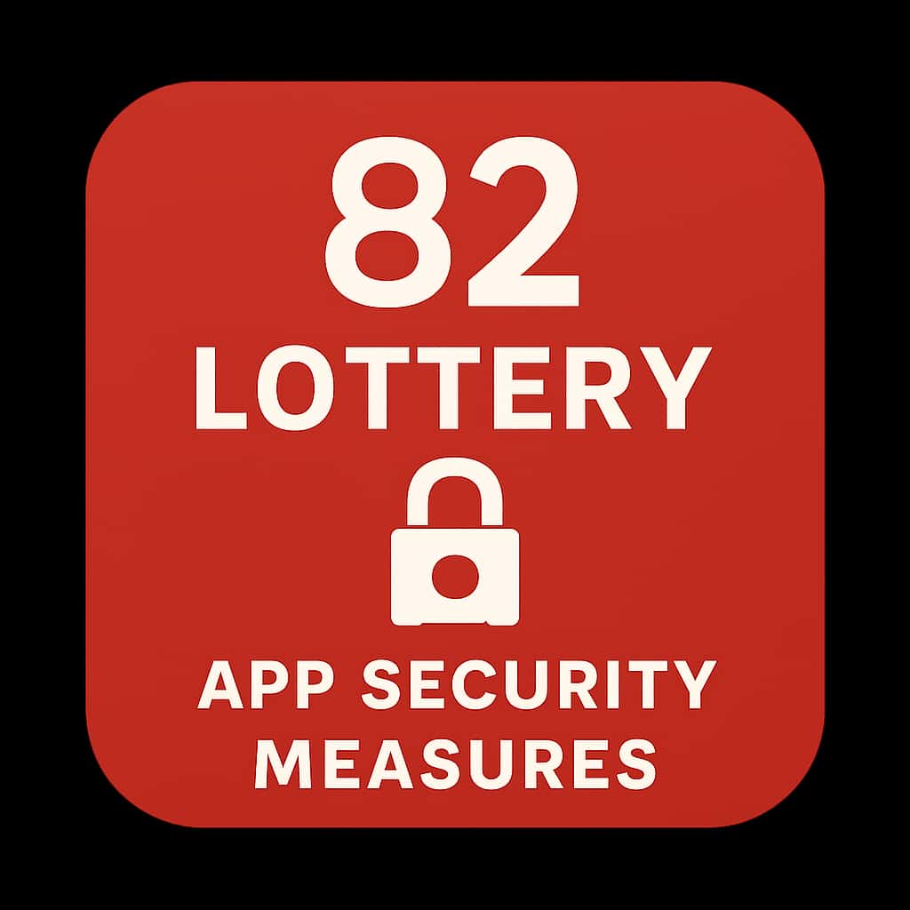 Simple badge icon for 82 Lottery App Security Measures.