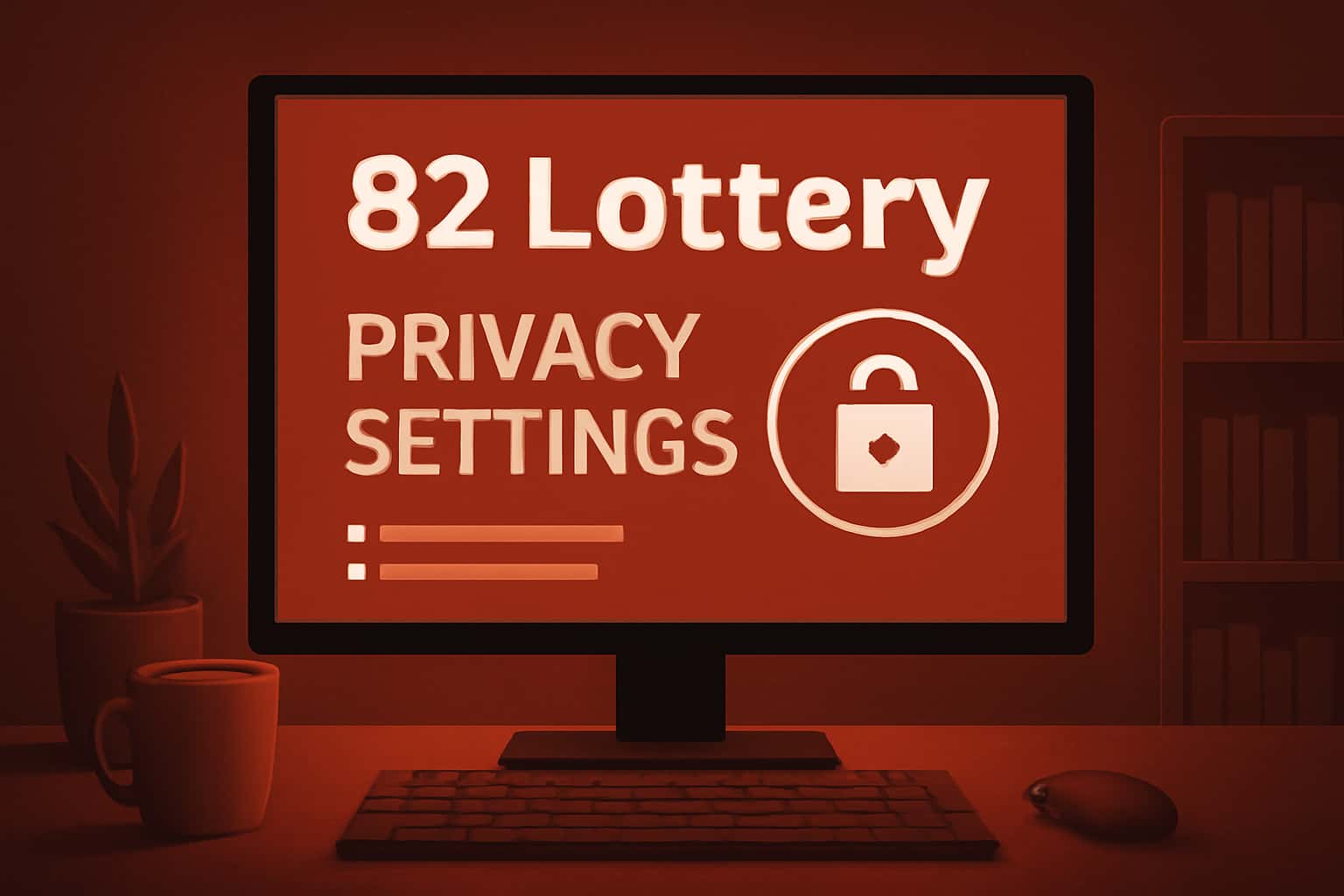 An informative visual representation of 82 Lottery Privacy Settings, focusing on security aspects.