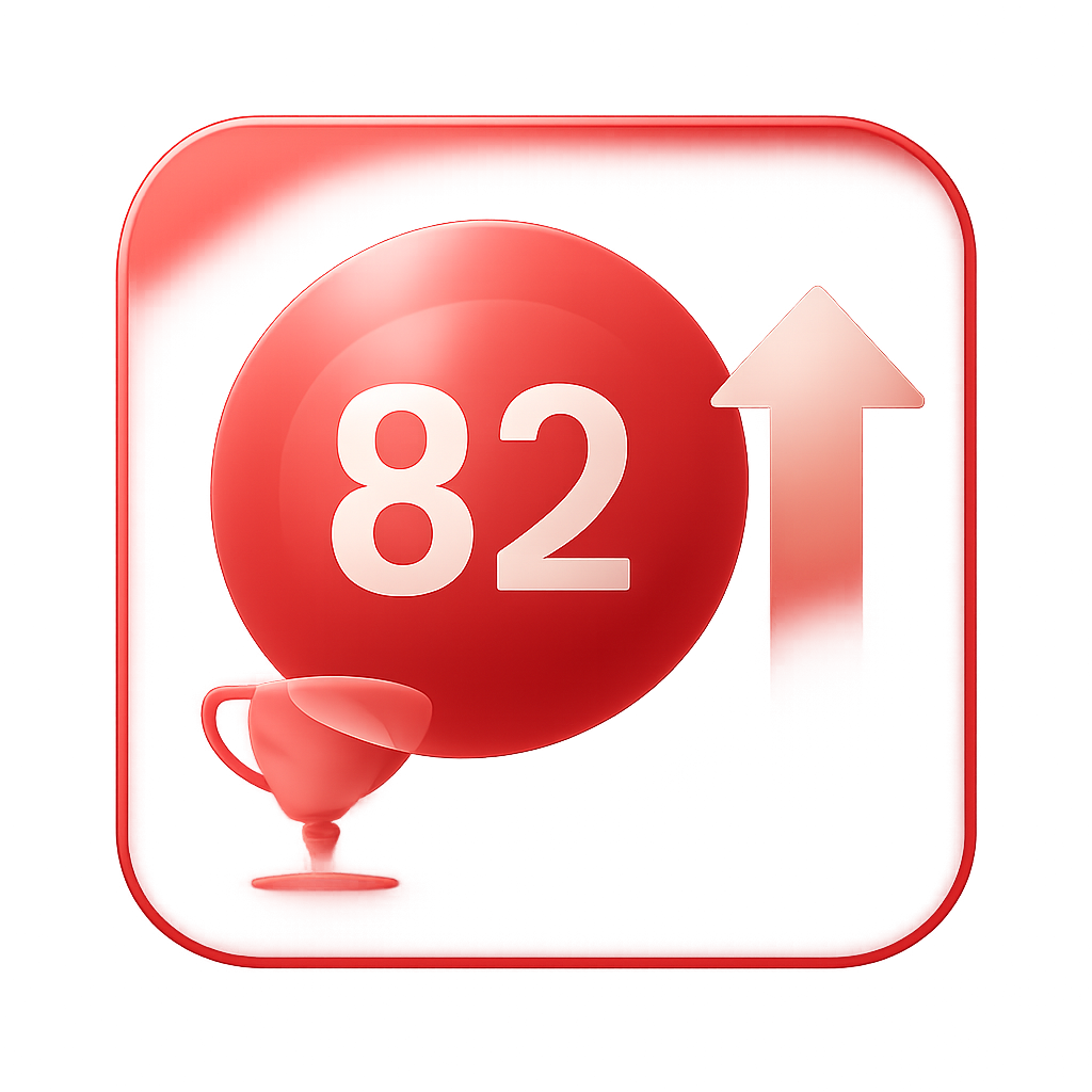 Simple badge icon for 82 Lottery App Security Measures.