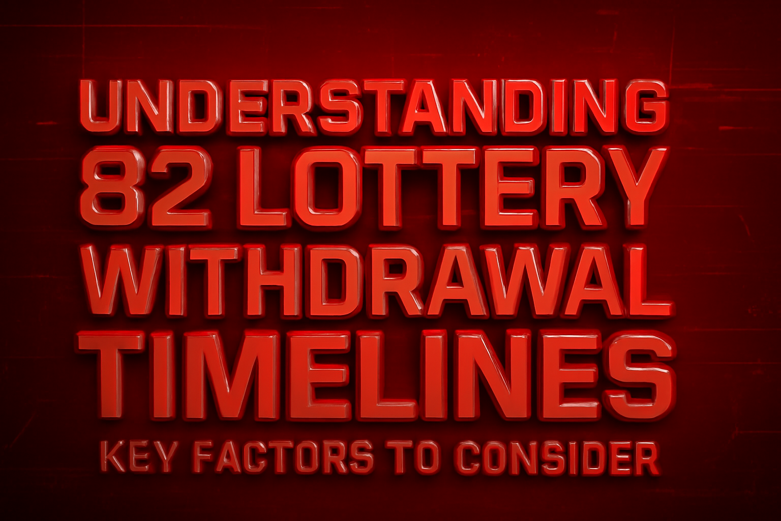 Informational scene related to 82 Lottery User Guide.