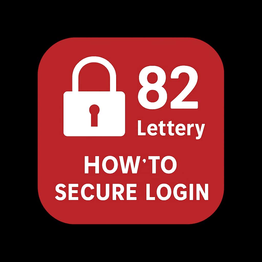 A professional badge representing security measures for the 82 Lottery login.