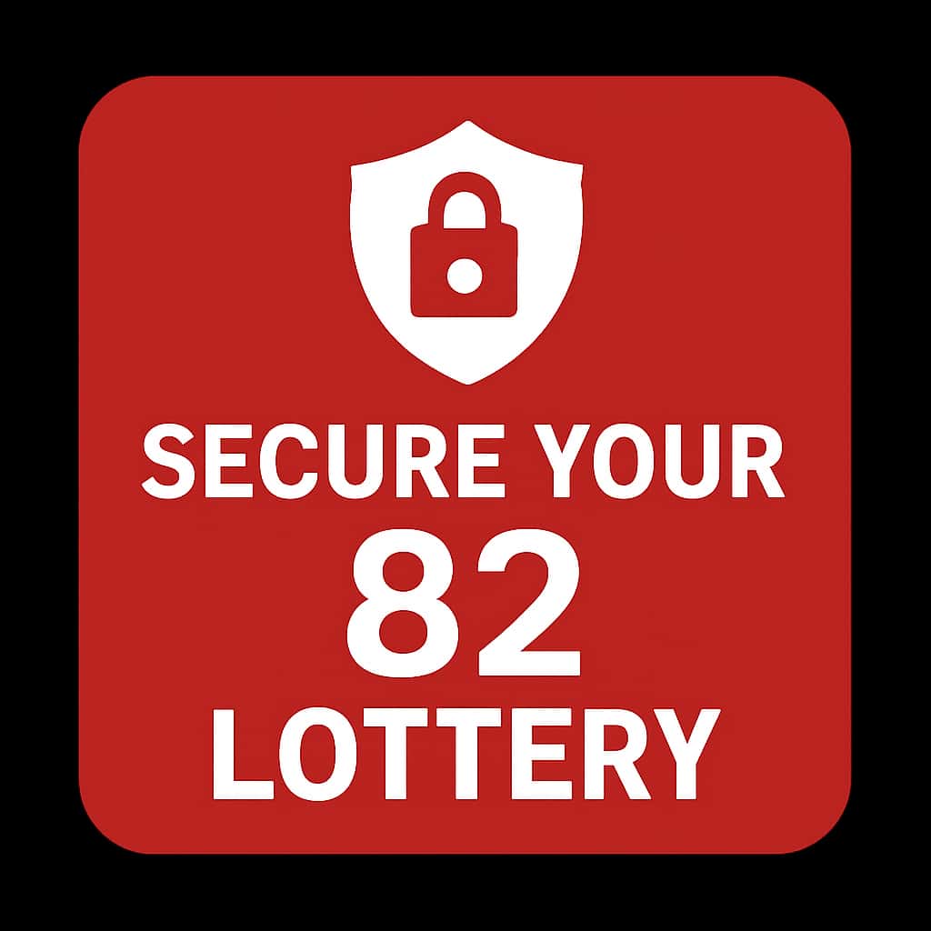 Icon representing security practices for 82 Lottery data protection.