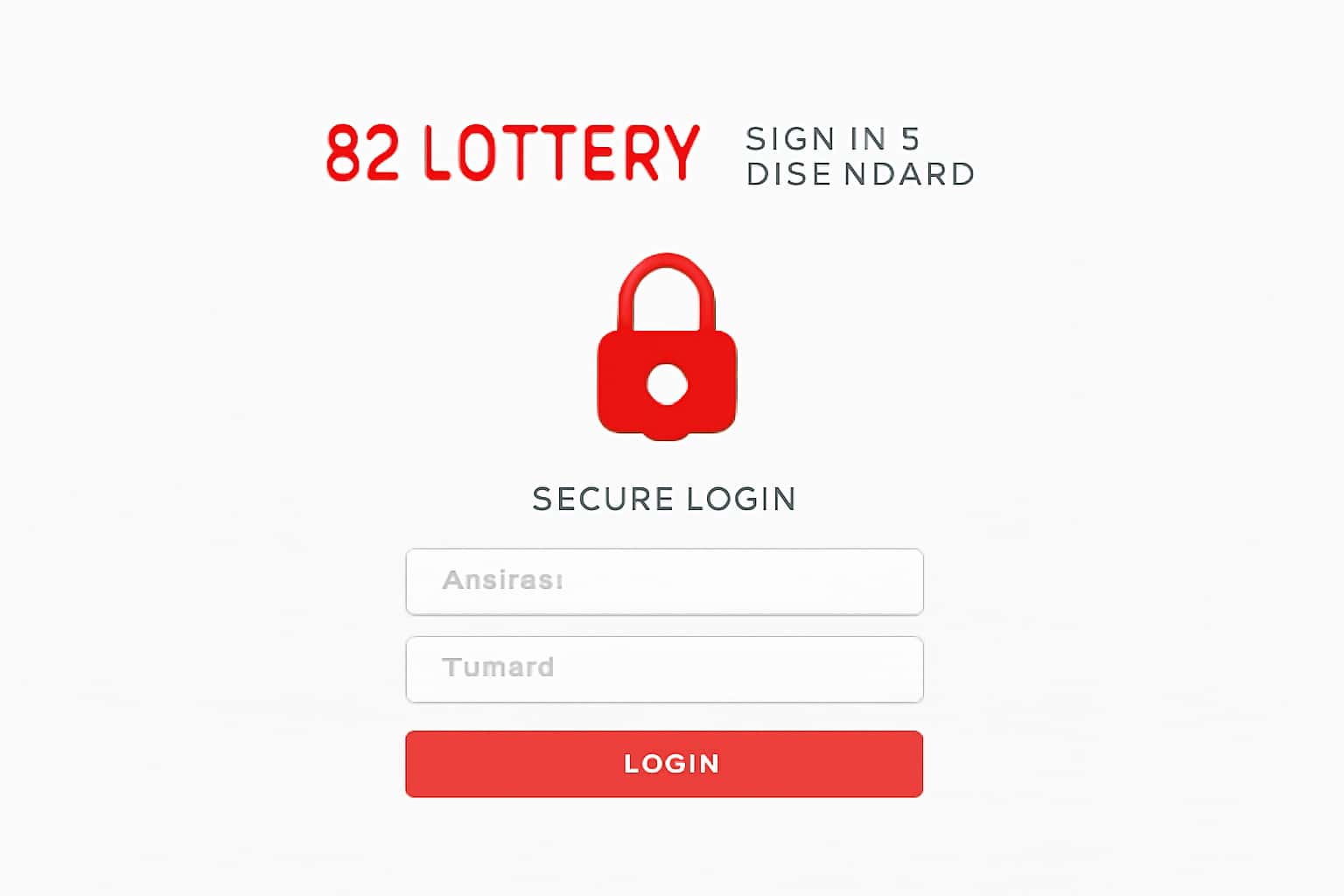 82 Lottery Sign In & Dashboard Interface
