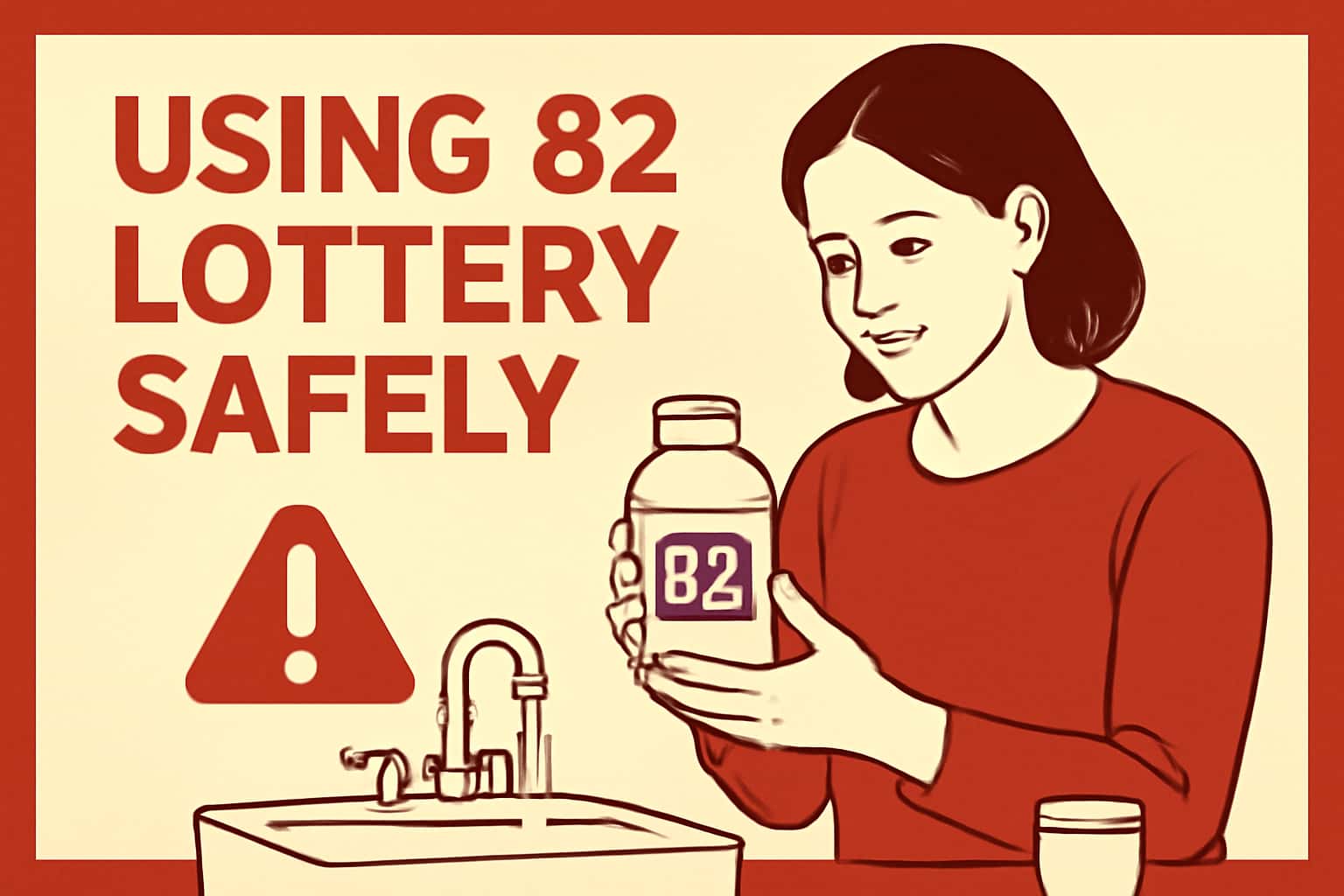 Informational graphic about Using 82 Lottery Safely.